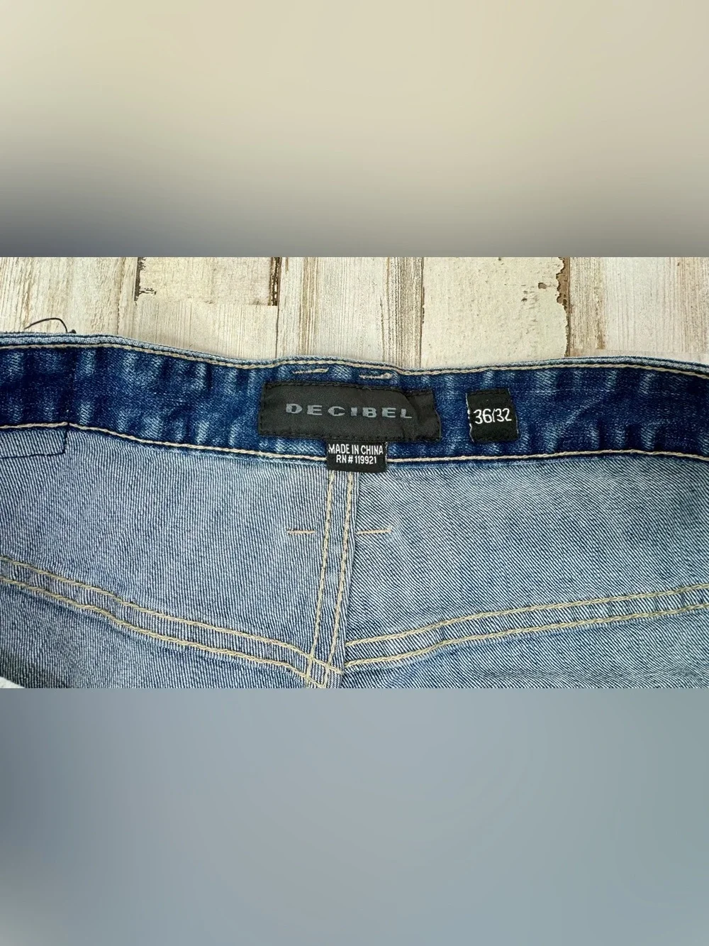 Decibel Men’s Jeans 36x32 Blue Straight Cotton Denim Zipper Button - Picture 4 of 11